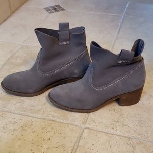 Gray suede booties size 6